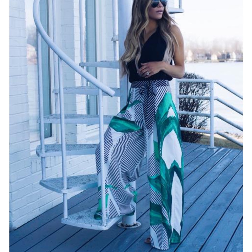 Palm Tropical Palazzo Pant